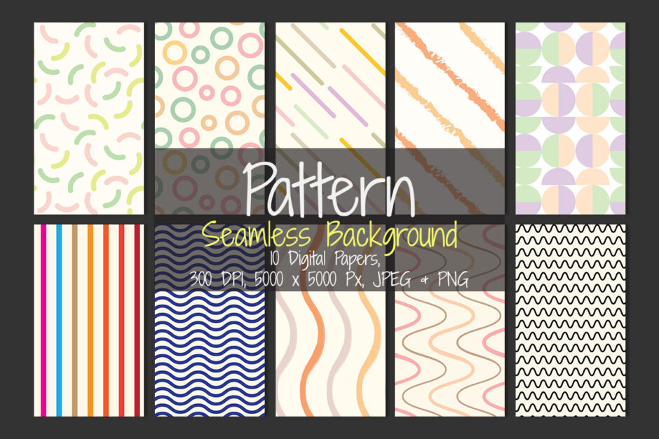 Seamless pattern abstract texture background of line shape desig