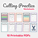 Cutting Practice for Kids, Paper Cutting, Scissors Skills, Cutting Activity,
