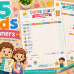 15 Kids Planners Printable Bundle PDF Instant Download