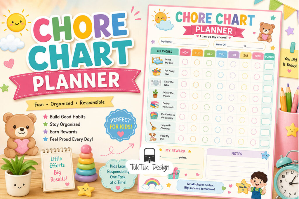 Kids Planner Printable Bundle for Parents and Teachers