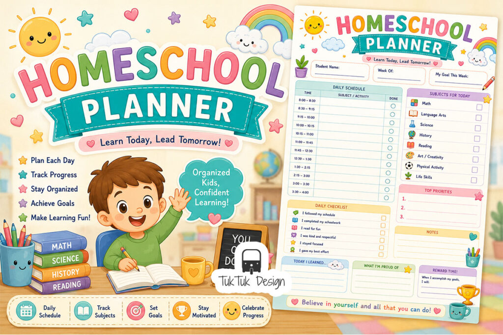 Homeschool Planner Printable for Students